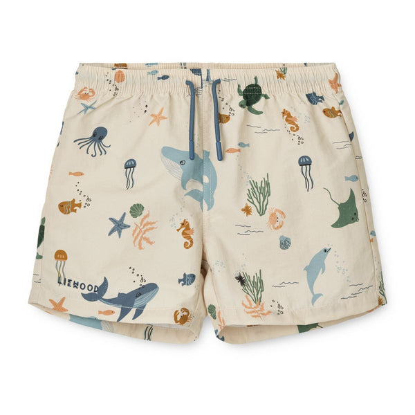 Liewood Aiden Printed Board Shorts - Sea creature / Sandy - BOARD SHORTS