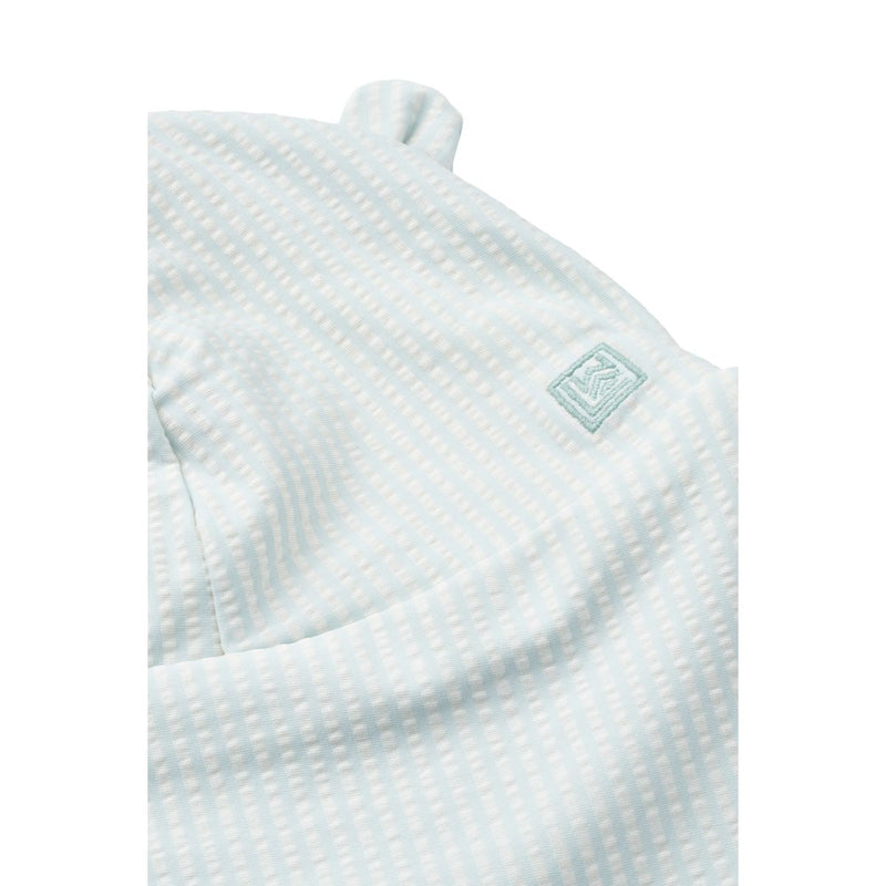 Liewood Senia seersucker sun hat - Y/D stripe Pure sky / Creme de la creme - SWIM HAT