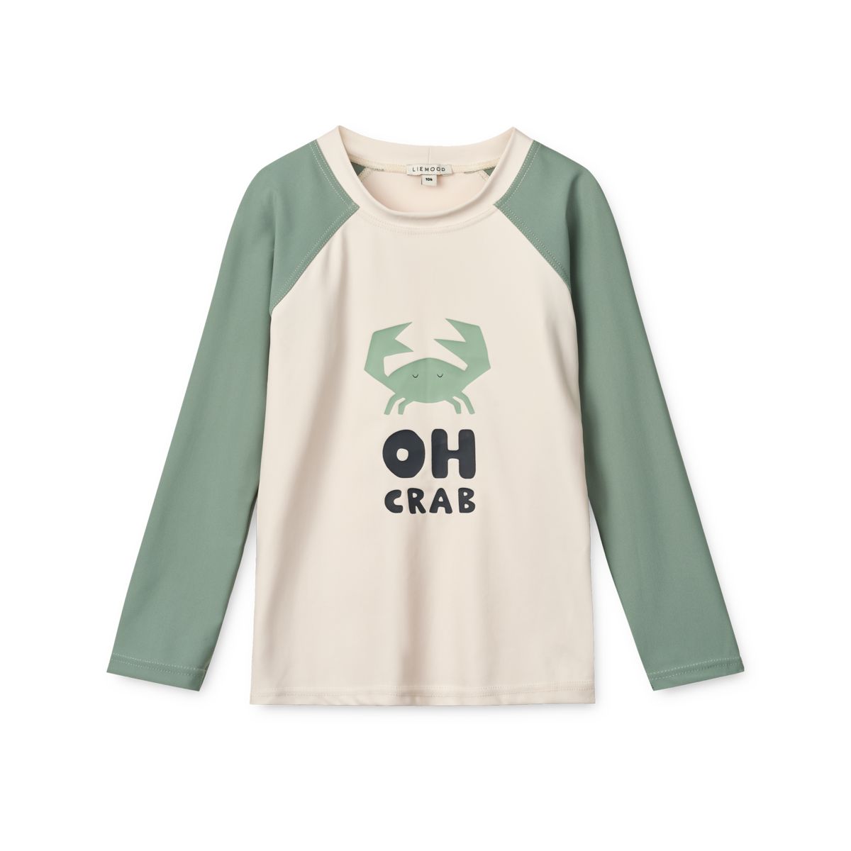 Liewood Noah long-sleeved swim tee - Sandy / Peppermint - SWIM TEE