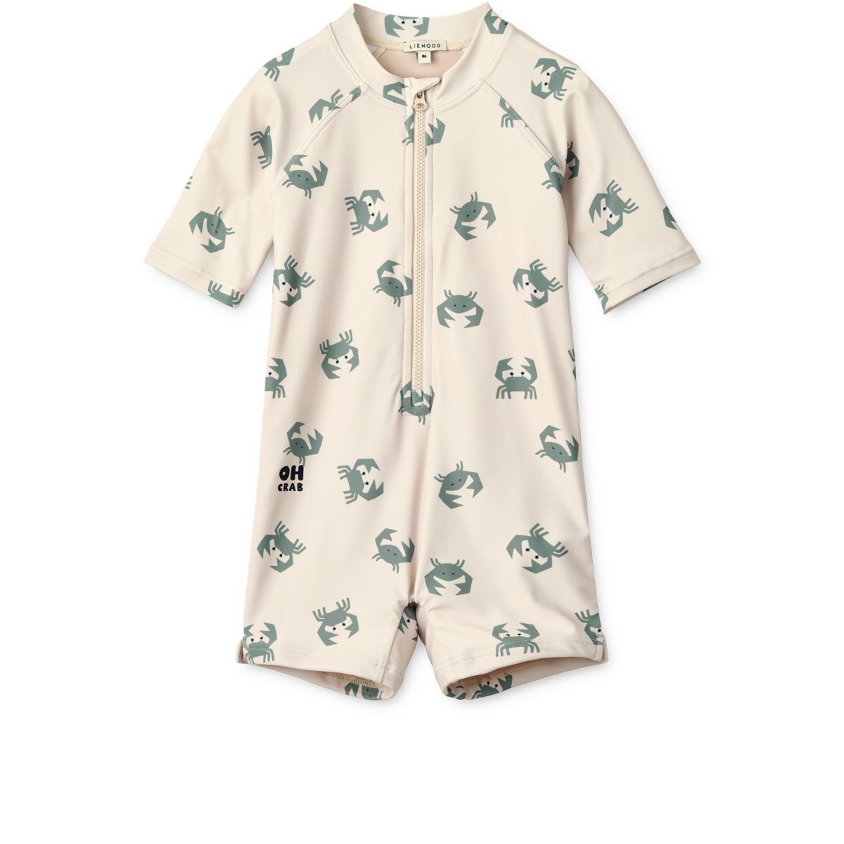 Liewood Max short-sleeved swim jumpsuit - Crab / Sandy - SWIMSUIT