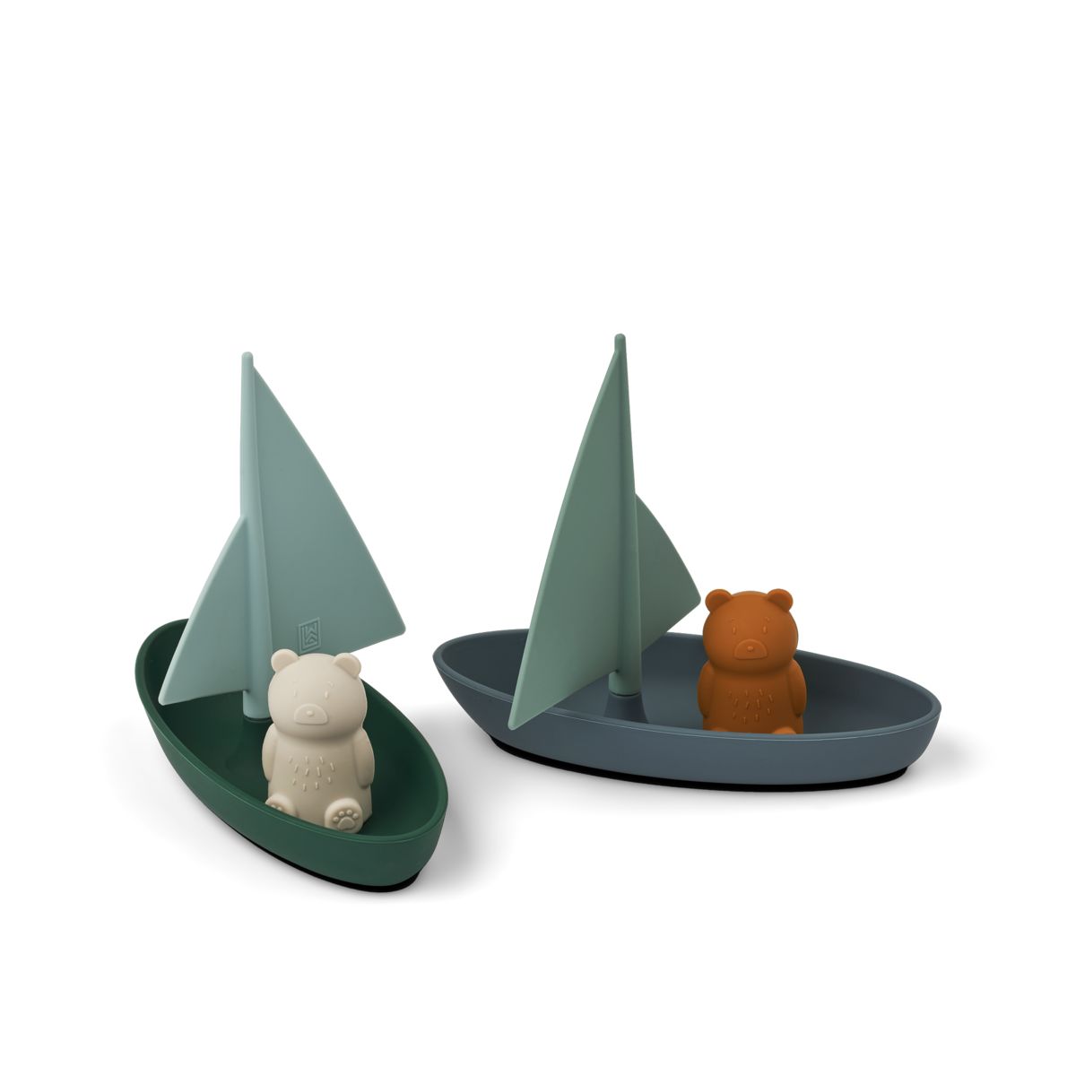 Liewood Ensley toy boats 2 pack - Whale blue multi mix - BATH TOYS