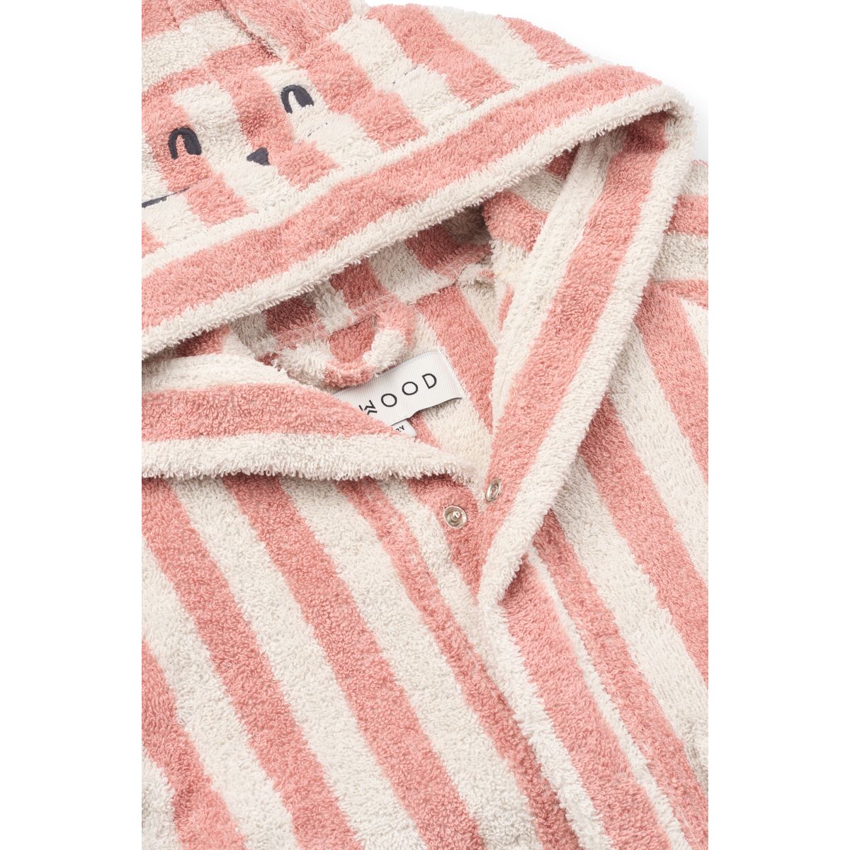 Lily  Bathrobe - Coral blush / creme de la creme stripe