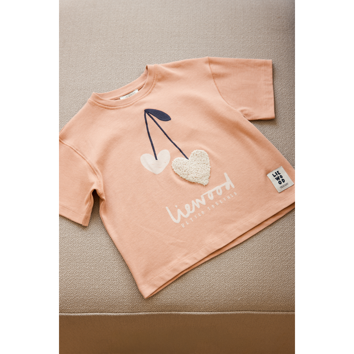 Liewood Tyler short-sleeve T-shirt - Sweethearts / Pale tuscany - TSHIRT