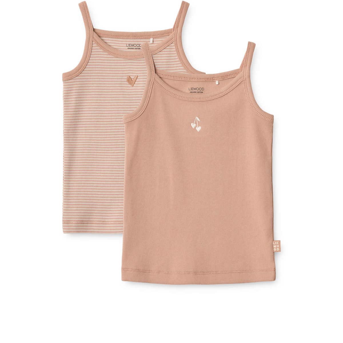 Liewood Naomi singlet 2-pack - Stripe /Pale tuscany mix - SINGLET