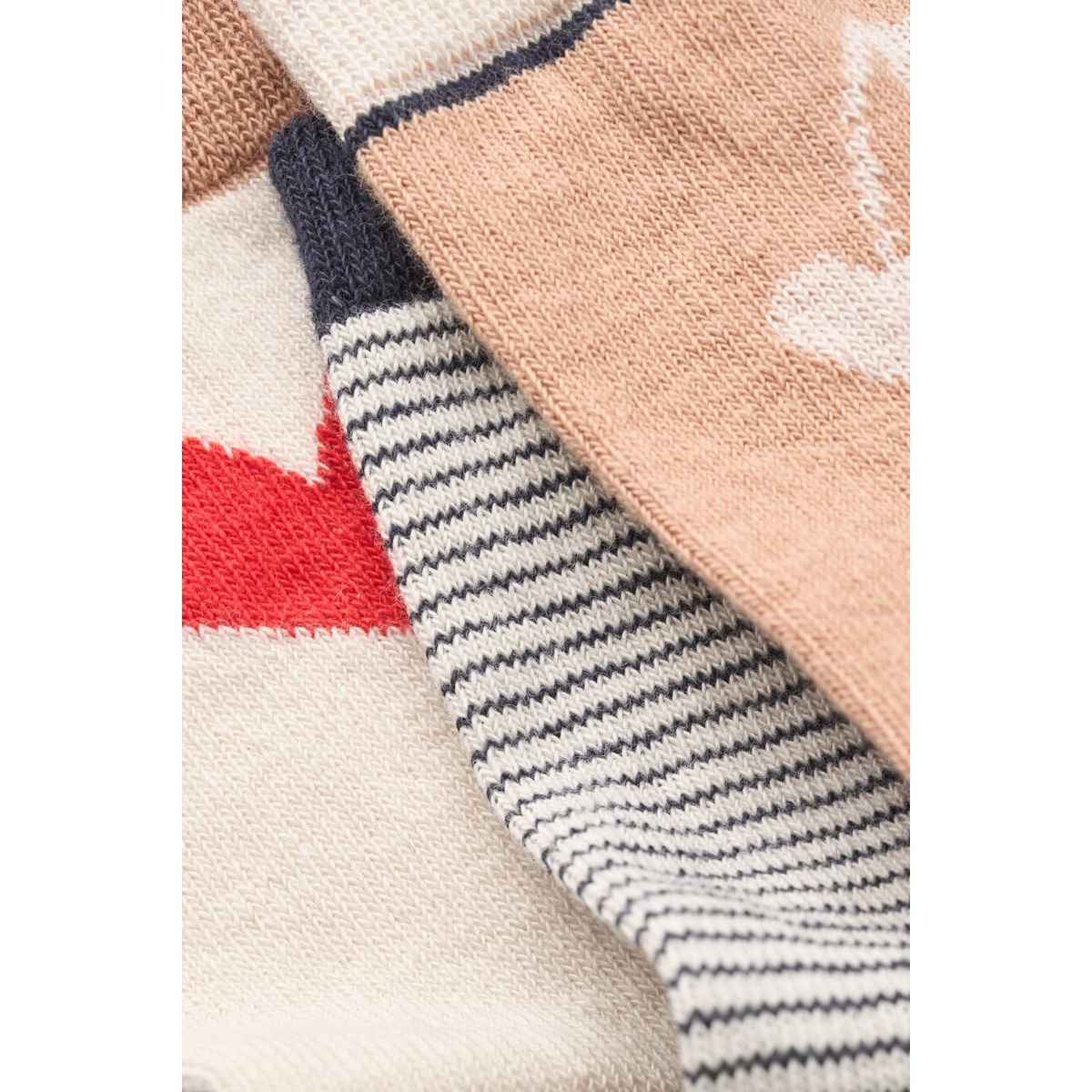 Liewood Silas Socks 3-Pack - Pale Tuscany / Sandy Stripe mix - SOCKS/STOCKINGS