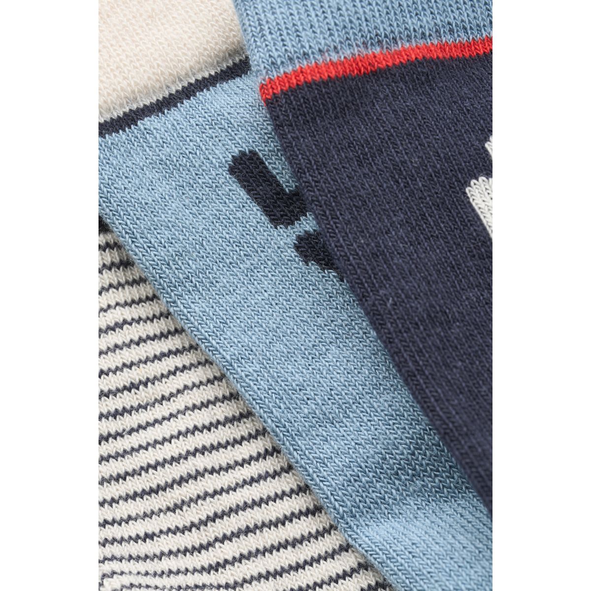 Liewood Silas Socks 3-Pack - Beach blue / Classic navy Stripe mix - SOCKS/STOCKINGS