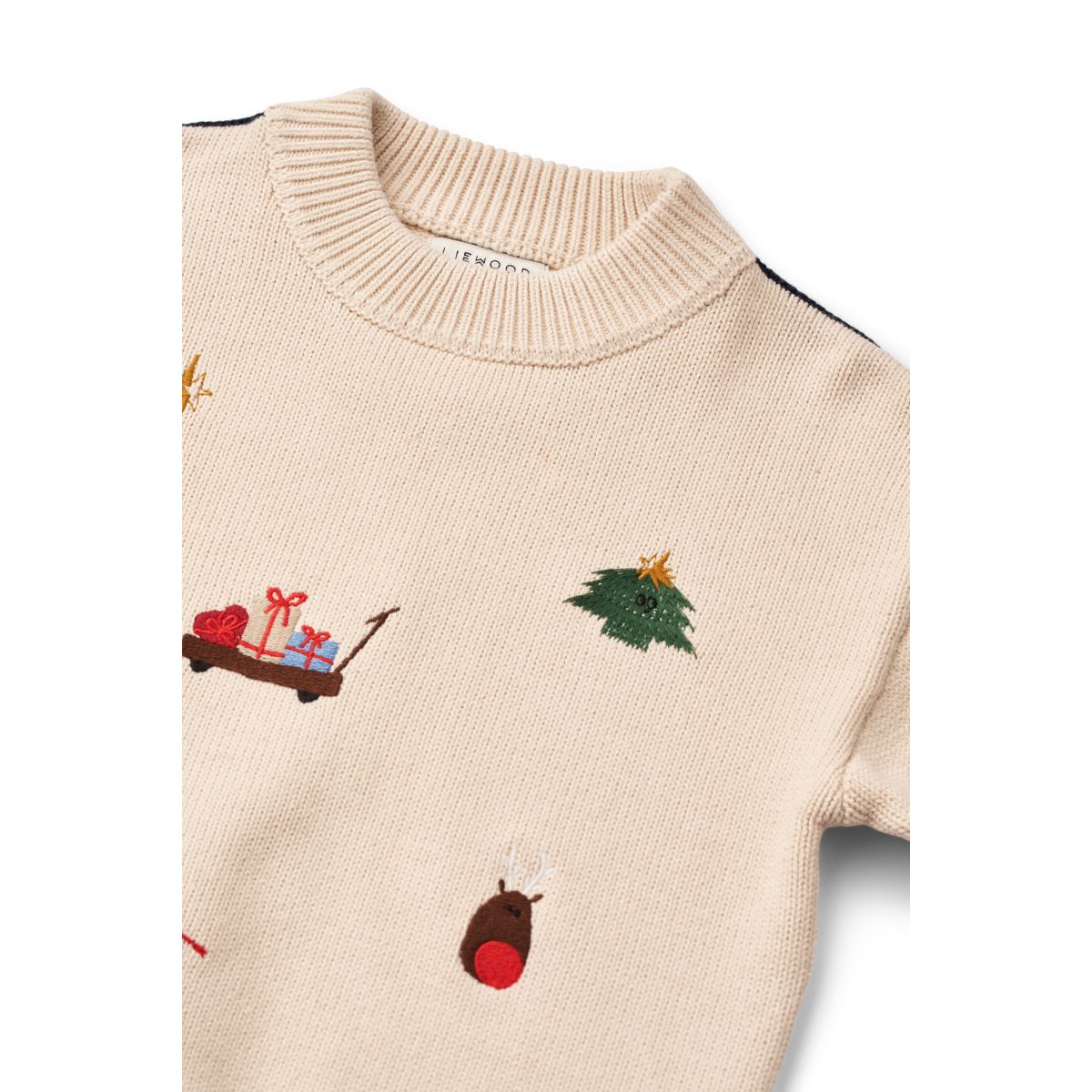 Liewood ORLANE Knit Jumper - Festive / Sandy / Embroidery - JUMPER