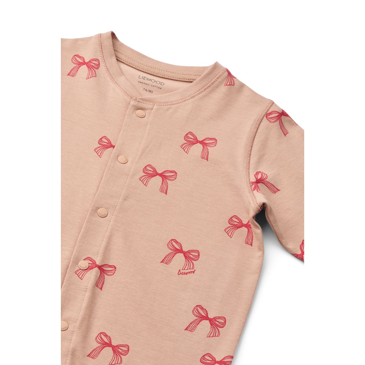 Liewood BIRK Grow Pyjamas Jumpsuit - Bows / Pale tuscany - PYJAMAS JUMPSUIT