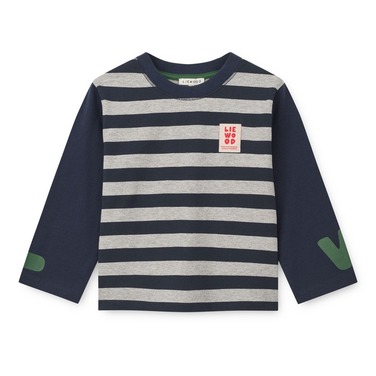 Liewood FRANCIS Long-sleeve T-shirt - Grey Melange / Classic Navy Mix - TSHIRT