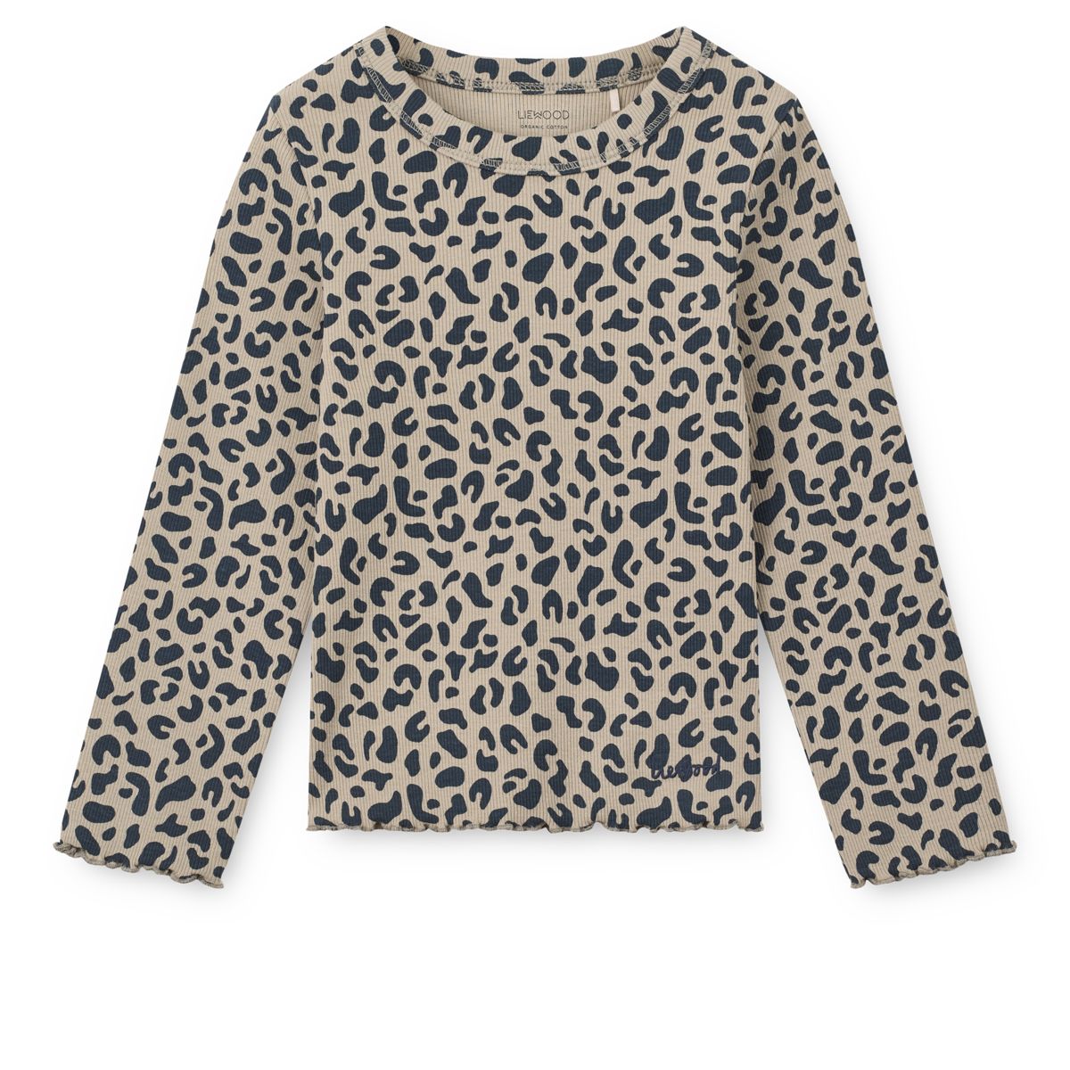 Liewood NIEVE Rib Long-Sleeve T-shirt - Leo / Mist - TSHIRT