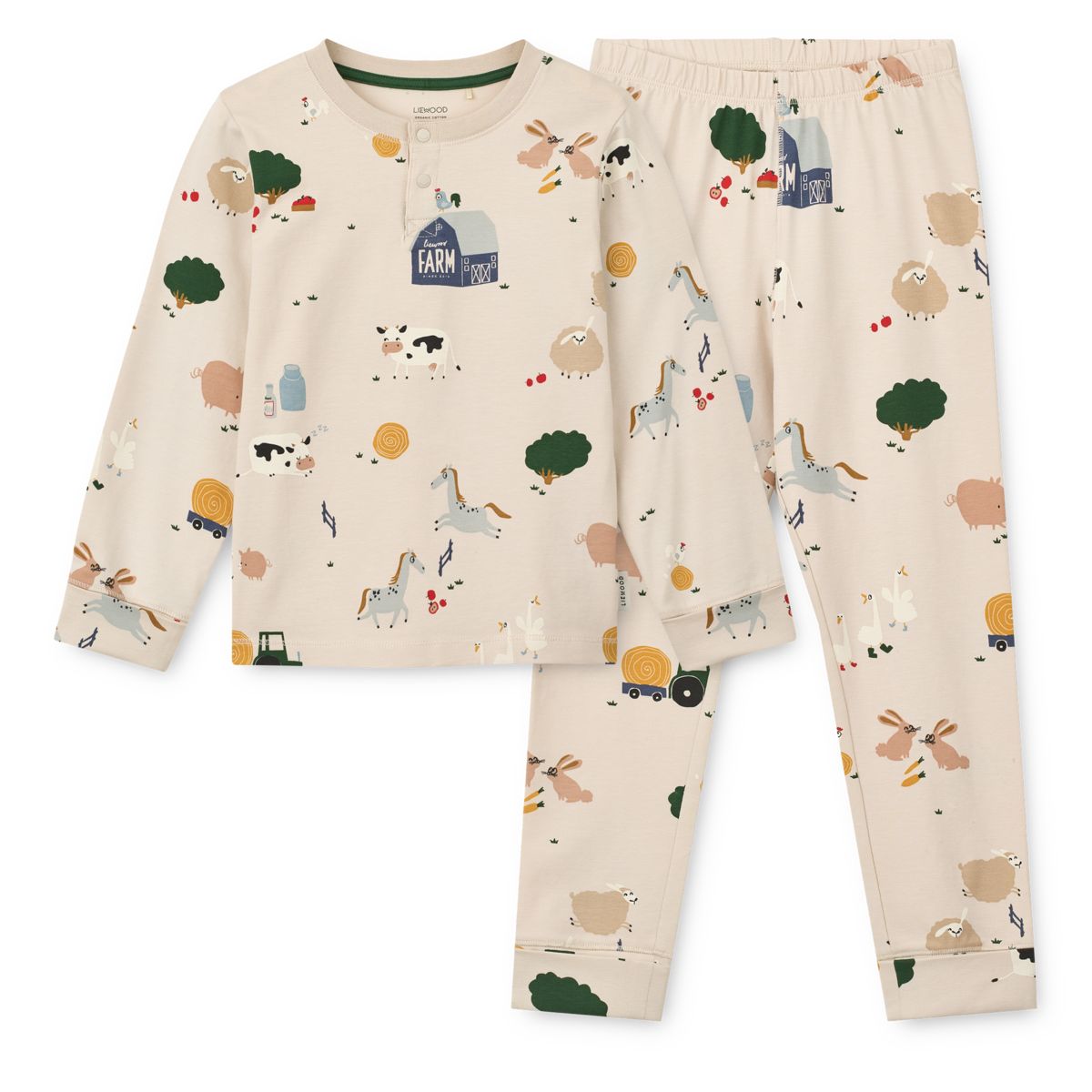 Liewood WILHELM Grow Pyjamas Set - Farmlife / Sandy - PYJAMAS SET