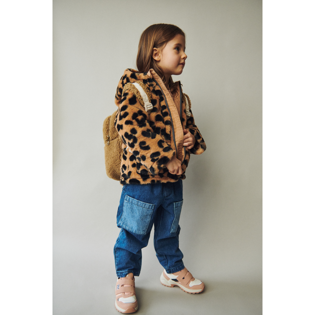 Liewood BELLIE Bear Pile Backpack - Oat - BACKPACK