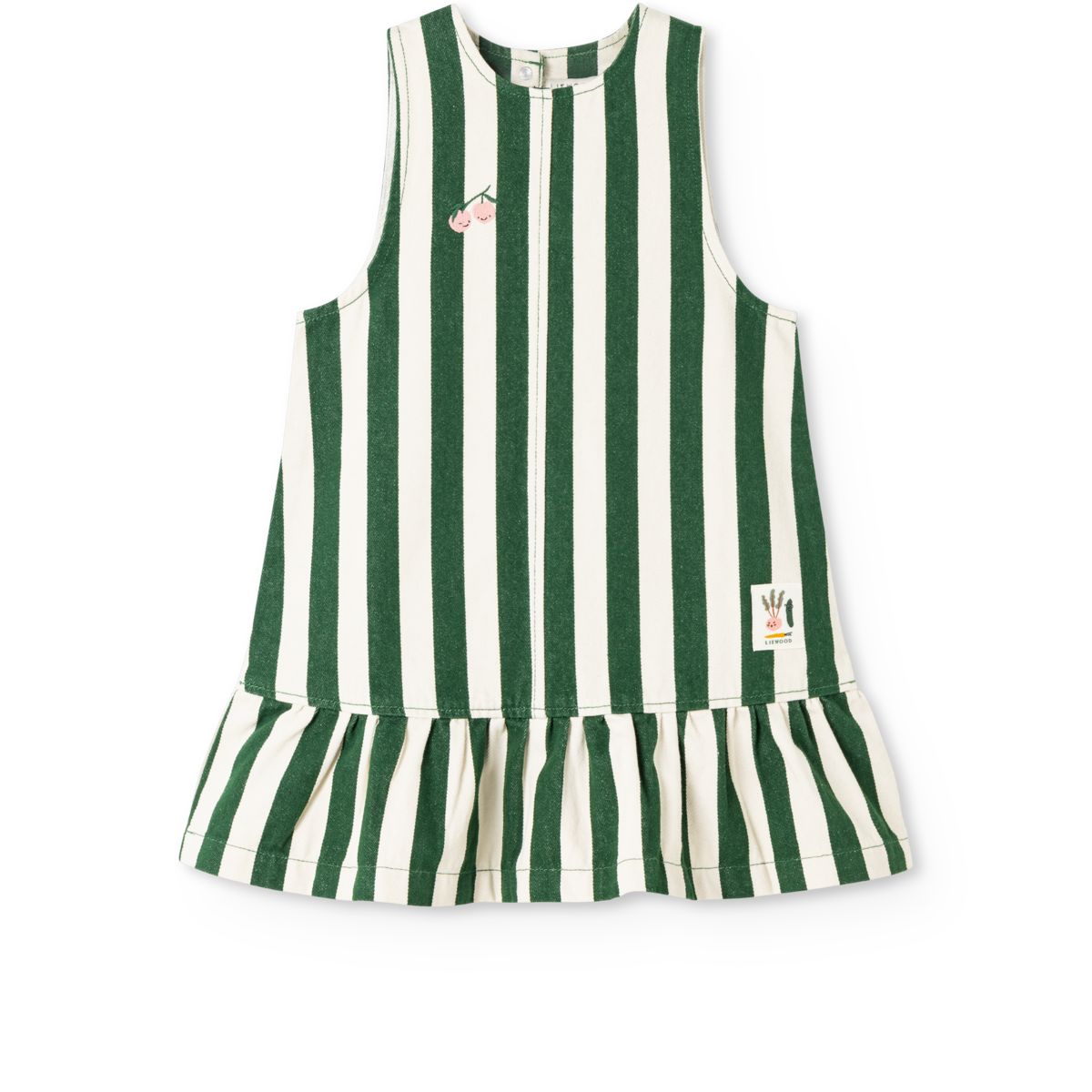 Liewood Angelica Striped Denim Frill Dress - Y/D stripe Eden / Sandy - DRESS