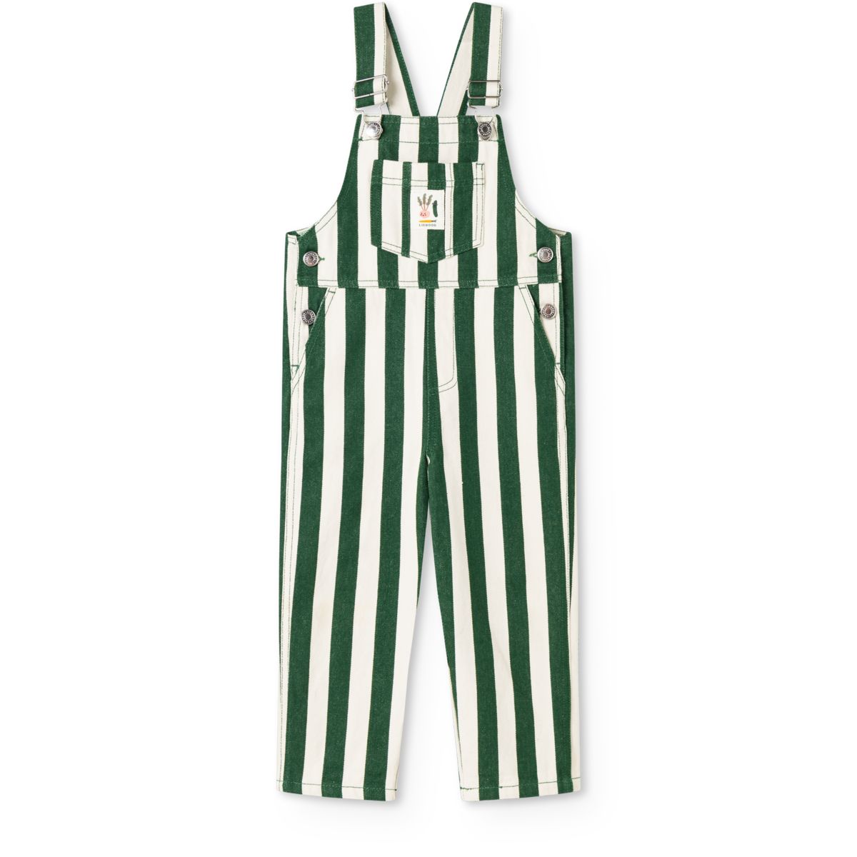 Liewood Delani Striped Denim Dungarees - Y/D stripe Eden / Sandy - DUNGAREE