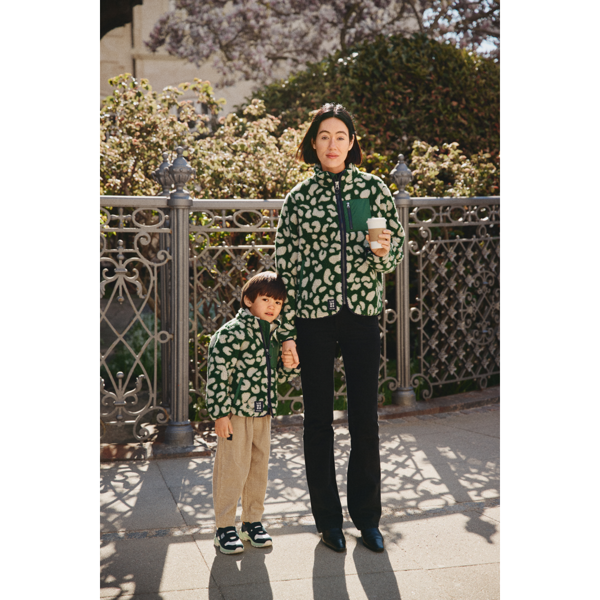 Liewood NELSON Pile Jacket For Adults - Mega leo / Garden green - JACKET