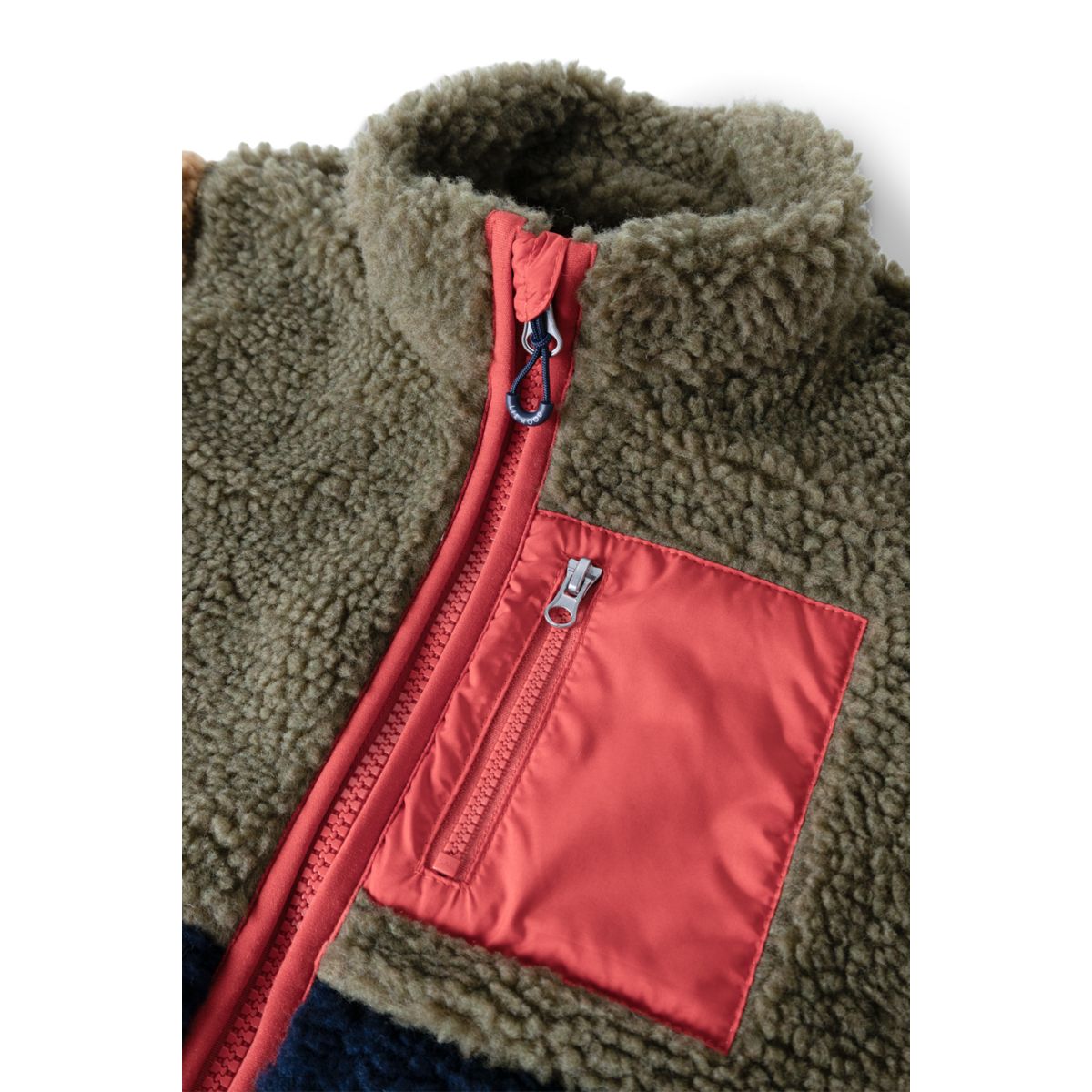 Veste à poils NOLAN - Army brown multi mix
