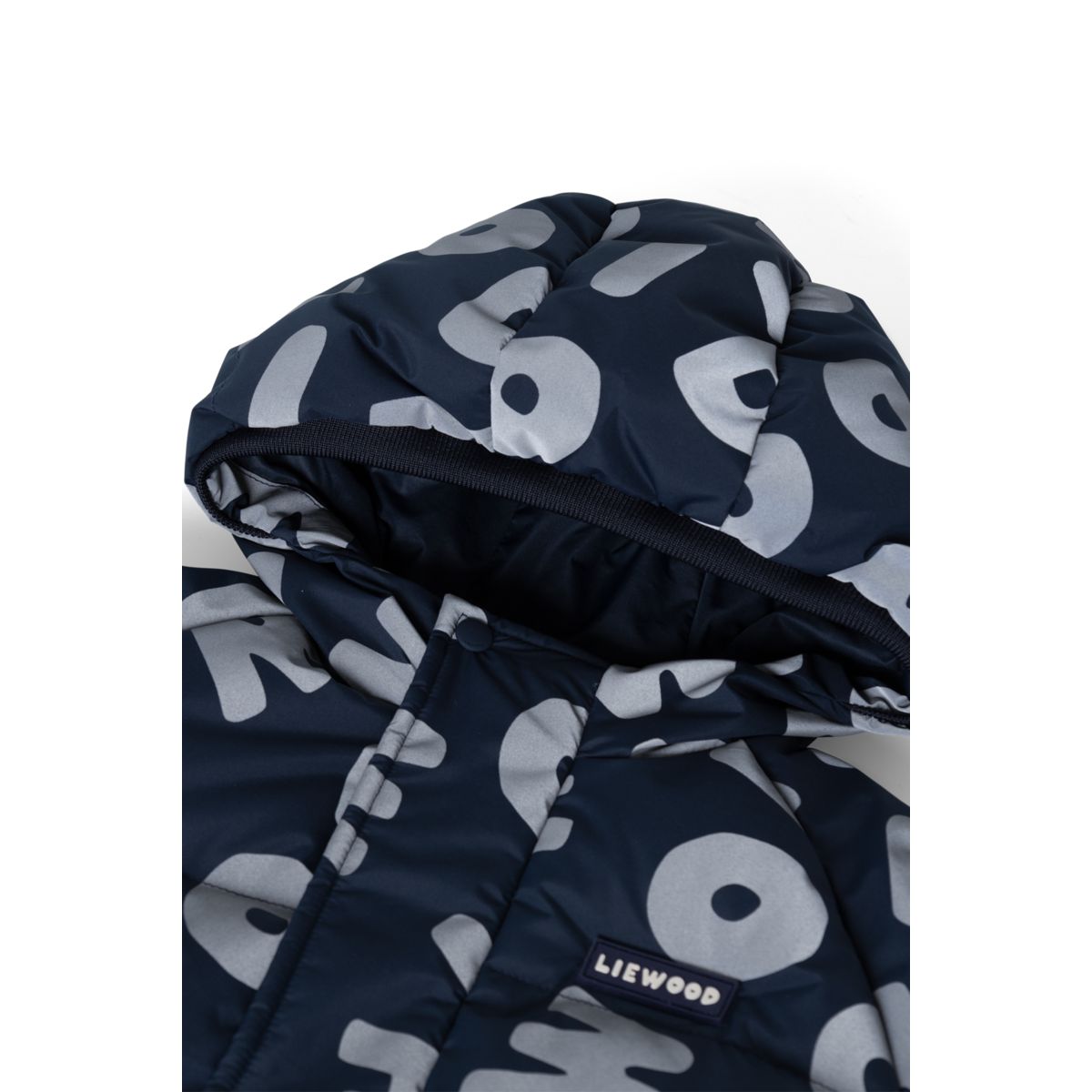 ADELINA Reflektierende Daunenjacke - Letters / Classic navy