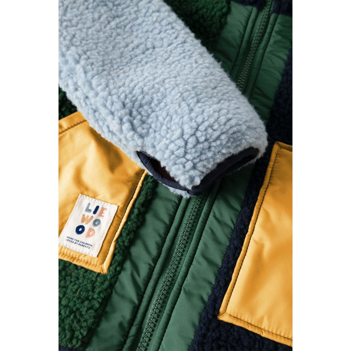 Liewood NOAM Pile Jacket - Garden green multi mix - JACKET