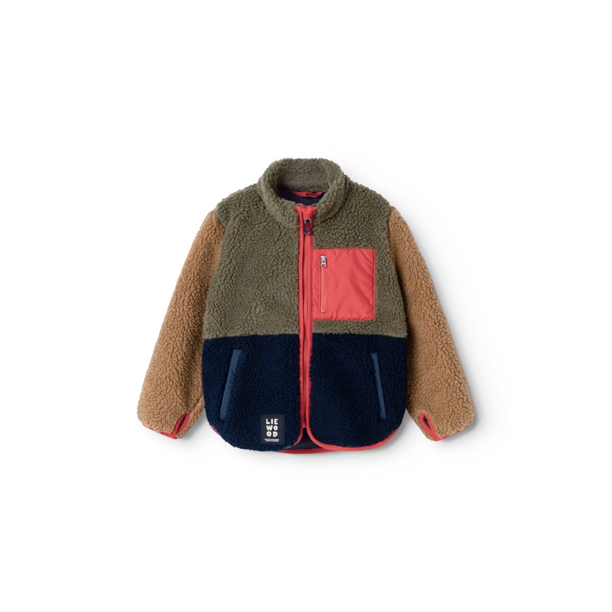 Veste à poils NOLAN - Army brown multi mix
