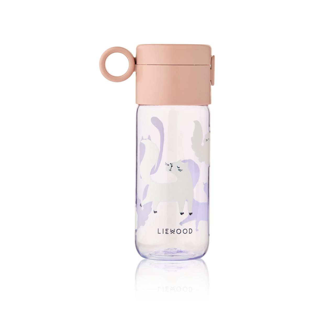 Liewood Clemence Tritan Bottle - Cat / Warm lilac - WATER BOTTLE