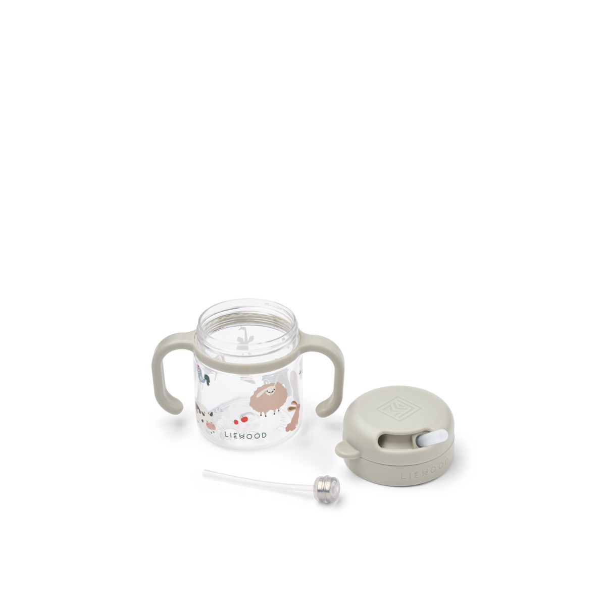 Liewood KAI tritan straw cup - Farmlife / Sandy - CUP