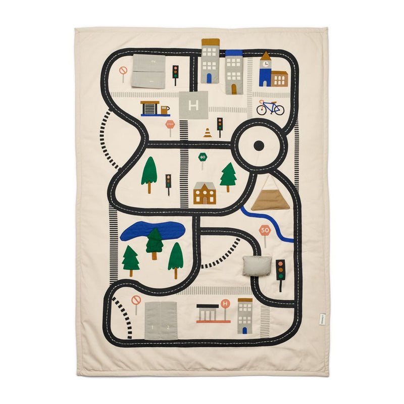 Liewood Adonna Transportable Activity Blanket - Road map / Sandy - ACTIVITY BLANKET