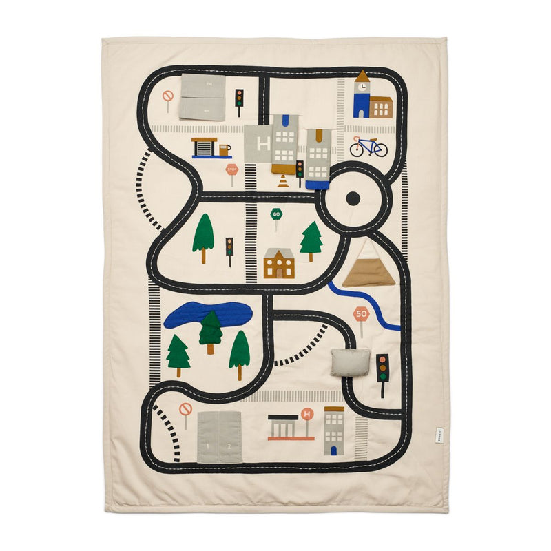 Liewood Adonna Transportable Activity Blanket - Road map / Sandy - ACTIVITY BLANKET