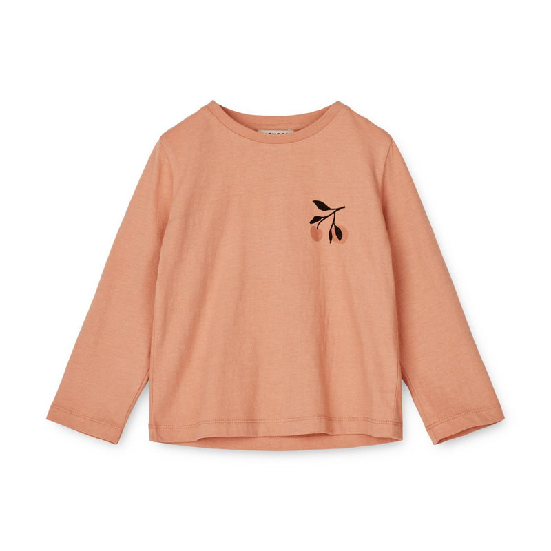 Liewood Apia printed T-shirt longsleeve - Peach / Tuscany rose - TSHIRT