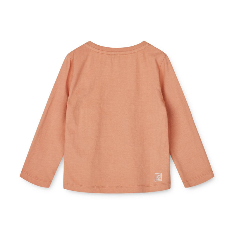 Liewood Apia printed T-shirt longsleeve - Peach / Tuscany rose - TSHIRT
