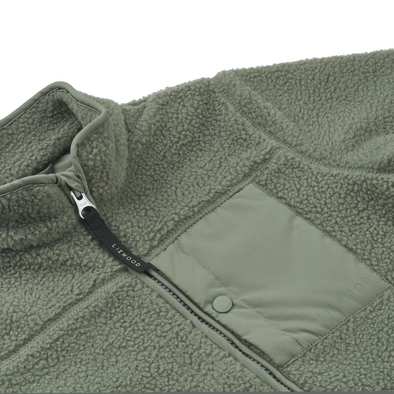 Liewood April fleece jacket - Faune green - JACKET