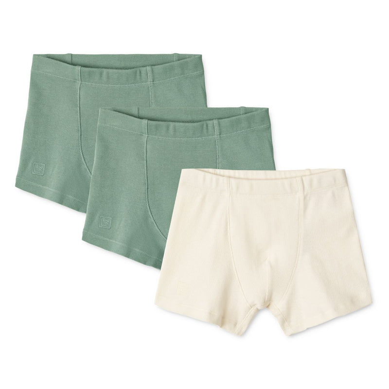 Liewood Felix boxers 3 pack - Peppermint x2 / Creme de la creme - BOXERS
