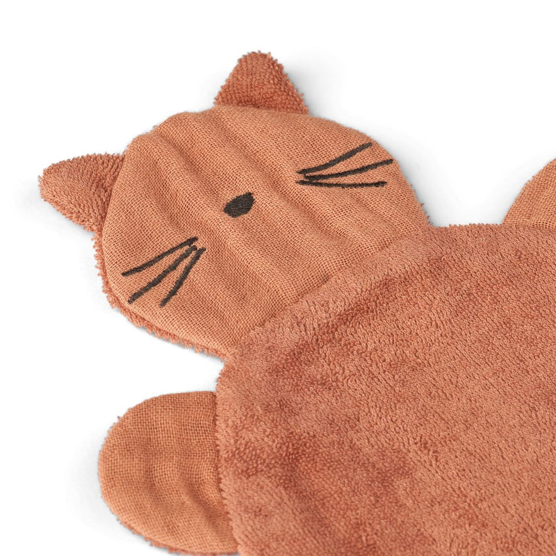 Liewood Janai Cat Cuddle Cloth 2-pack - Cat / Tuscany rose - CUDDLE CLOTH