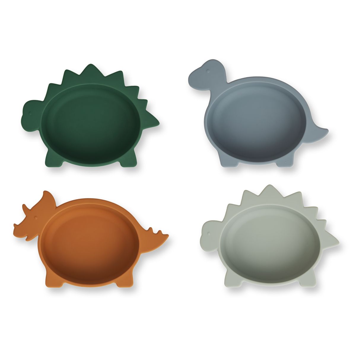 Liewood Iggy Silicone Bowls 4 Pack - Dino blue multi mix - BOWL