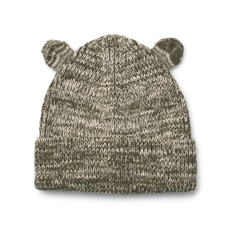Liewood Gina Beanie With Ears - Army brown / Sandy - HATS/CAP