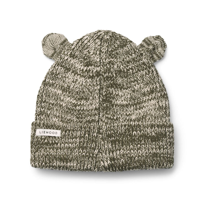 Liewood Gina Beanie With Ears - Army brown / Sandy - HATS/CAP