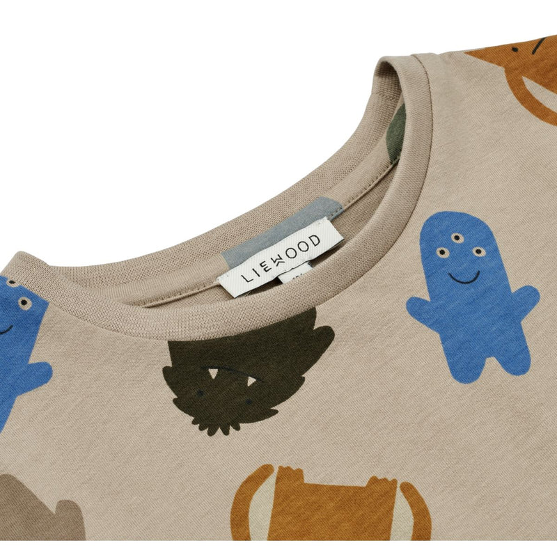 Liewood Apia T-shirt ss - Monster / Mist - TSHIRT