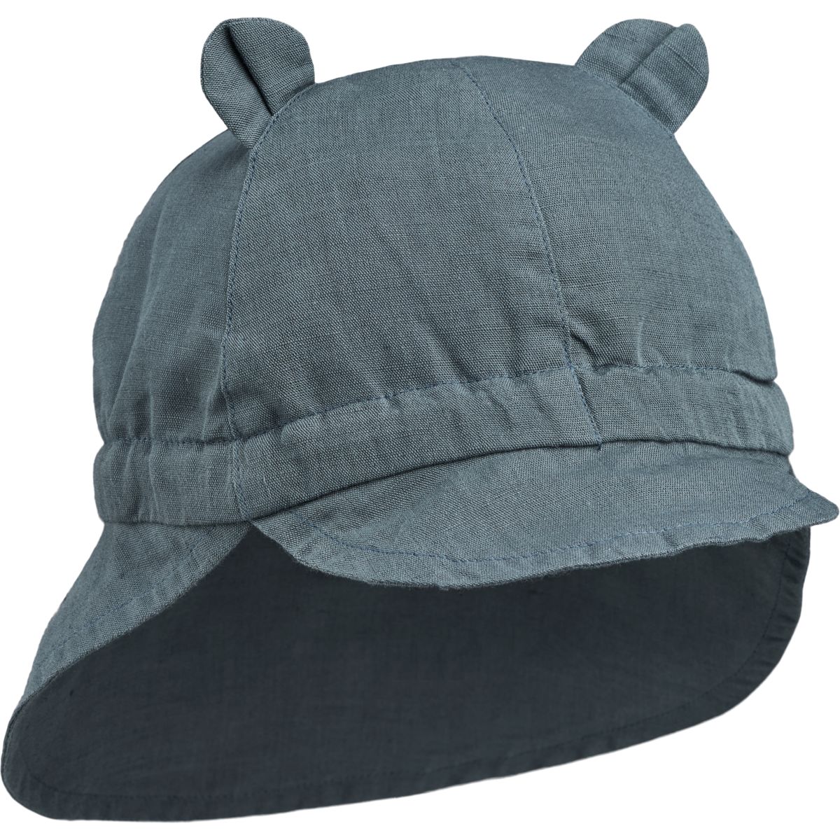 Liewood Gorm Linen Sun Hat - Whale blue - HATS/CAP