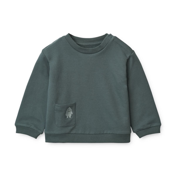Liewood Lucio Baby Sweatshirt - Whale blue - SWEATSHIRT