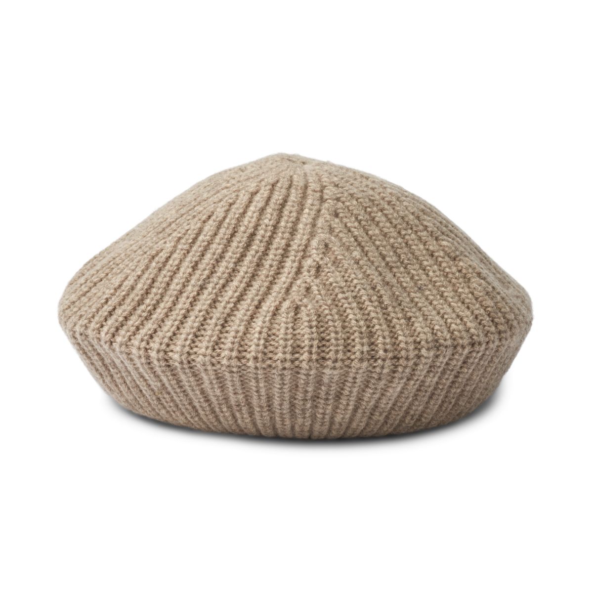 Borg Beret Hat - Oat melange