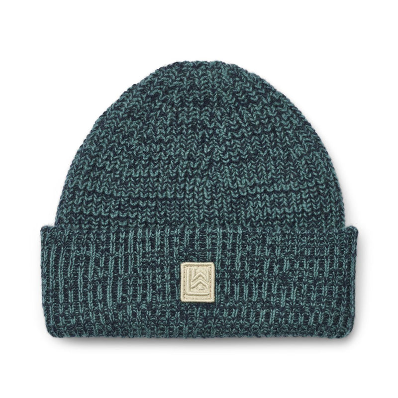 Liewood Emilio Beanie Hat - Whale blue / Classic navy - HATS/CAP