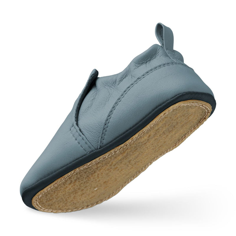 Liewood Eliot Leather Slipper - Whale blue - INDOOR SLIPPERS
