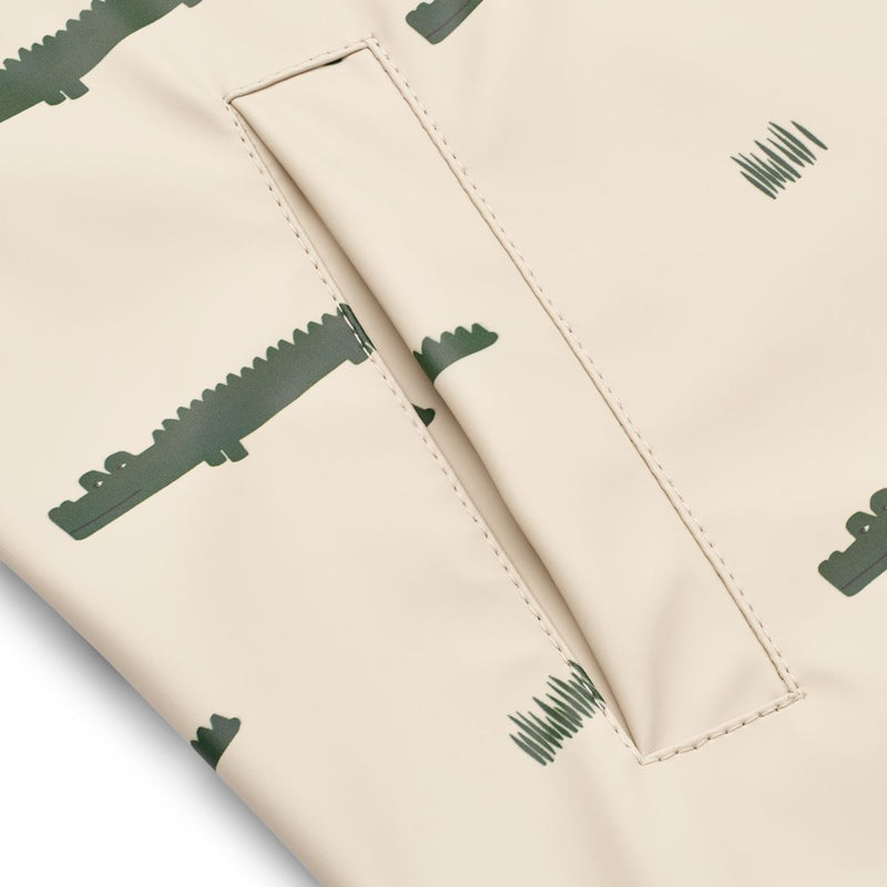 Liewood Moby printed rainwear set - Crocodile / Sandy - SET