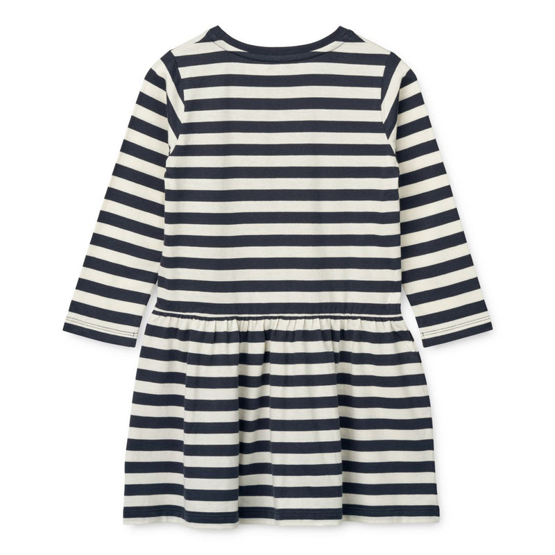 Liewood Lima ls dress - Y/D Stripe Classic navy / Creme de la creme - DRESS