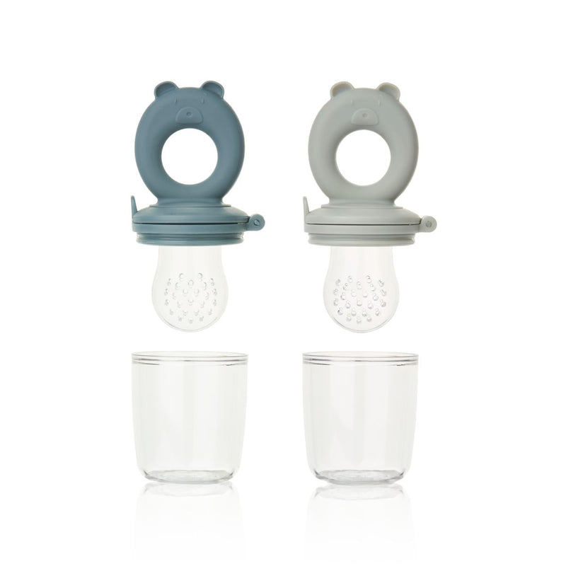 Liewood Miranda Food Feeder 2-pack - Whale blue / Dove blue - FEEDER