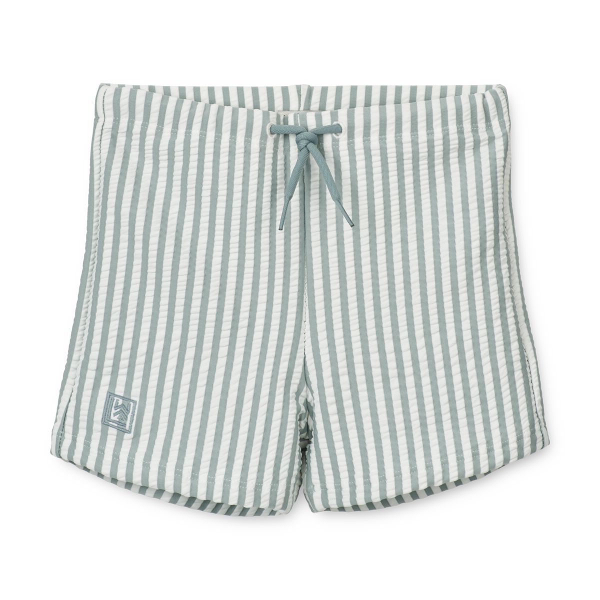 Liewood Otto Seersucker Swim Trunks - Y/D stripe: Sea blue/white - SWIMPANTS