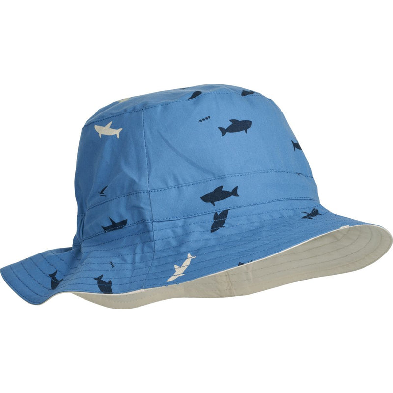 Liewood Sander Reversible Sun Hat - Shark / Riverside - HATS/CAP