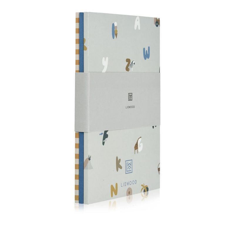 Liewood Sidney notebooks - Alphabet / Stripe mix - NOTEBOOK
