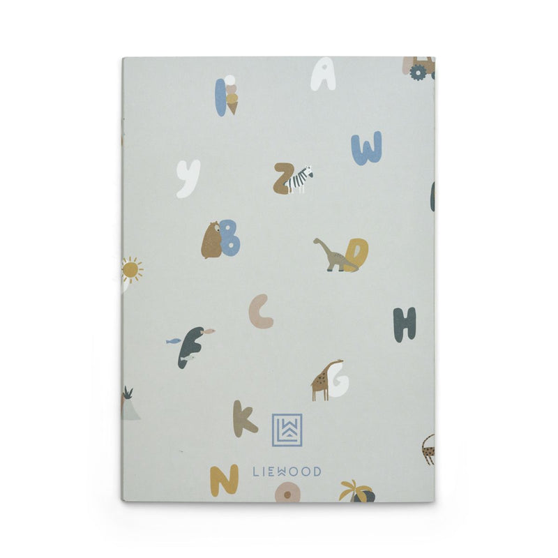 Liewood Sidney notebooks - Alphabet / Stripe mix - NOTEBOOK
