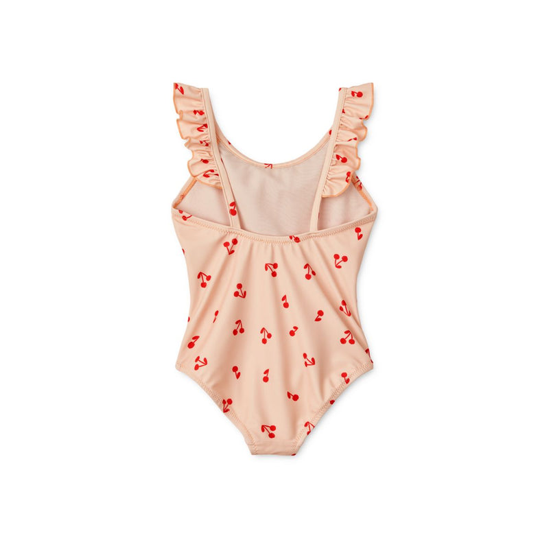 Liewood Kallie printed ruffle swimsuit - Cherries / Apple blossom - SWIMSUIT