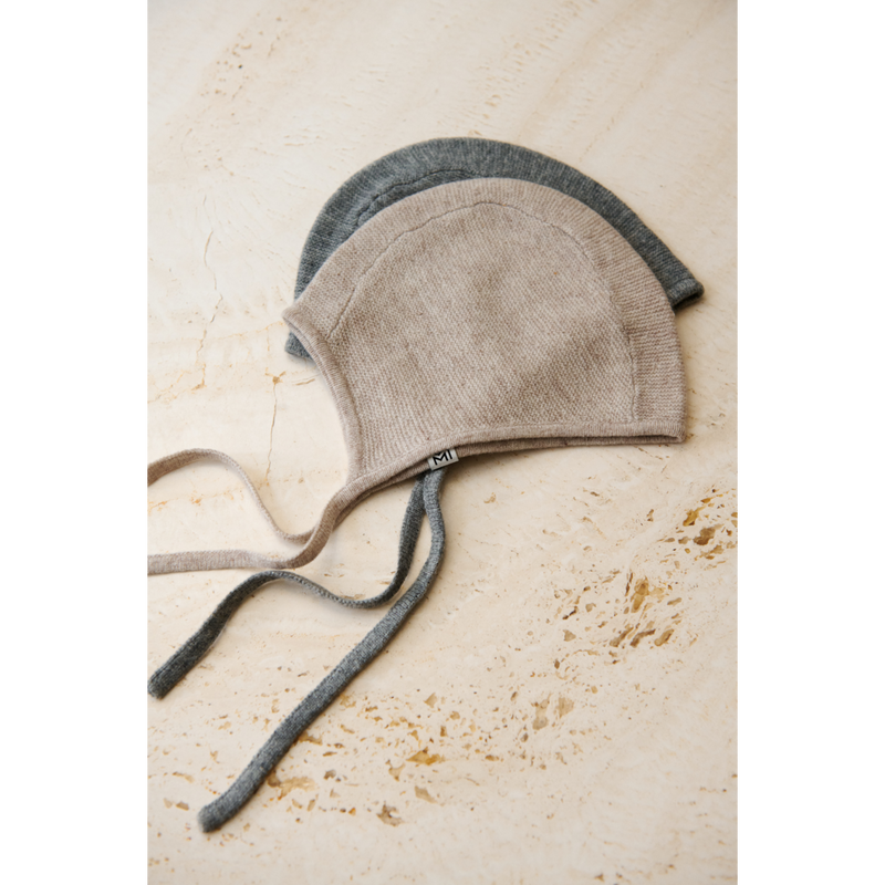 Liewood Adelis Baby Bonnet Hat - Grey melange - HATS/CAP